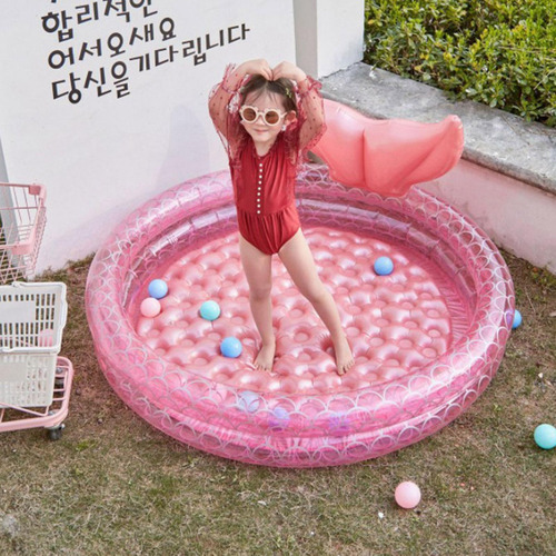 Bañera De Juego De Sirena Rosa Piscina Inflable Los 90cm