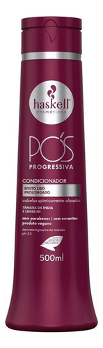 Kit Haskell Pós Progressiva 500ml Shampoo Cond Másc Leave In