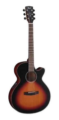 Imagen 1 de 3 de Guitarra Electroacústica Cort SFX-E para diestros sunburst ovangkol satin