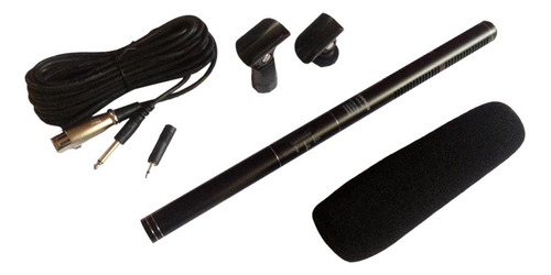 Microfone Shotgun Super Direcional Condensador Soundvoice
