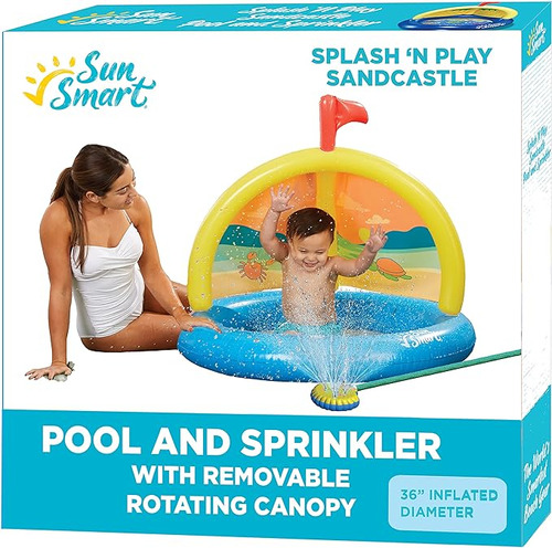 Sunsmart Splash N Play Sandcastle 2-in-1 Kiddie Pool And