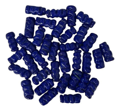 Kit Com 10 Firmas Frisadas 22mm Azul Escuro Murano Guias