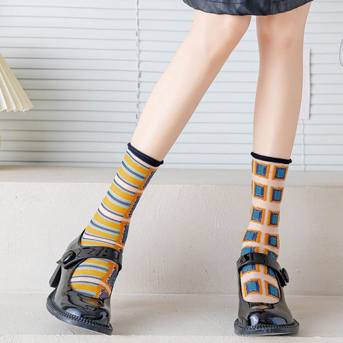 Calcetines Transparentes Para Mujer, Calcetines De Verano