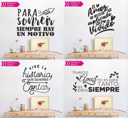 Vinilos Decorativos Para Pared Frases Textos Personalizados