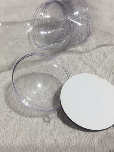 Imagen 2 de 10 de Adorno 1/2 Esfera 6cm Para Personalizar X 60 Unidades