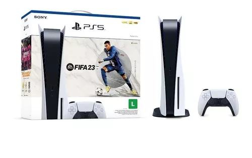 Console Playstation 5 Digital + 2 Controles Dualsense Brancos +