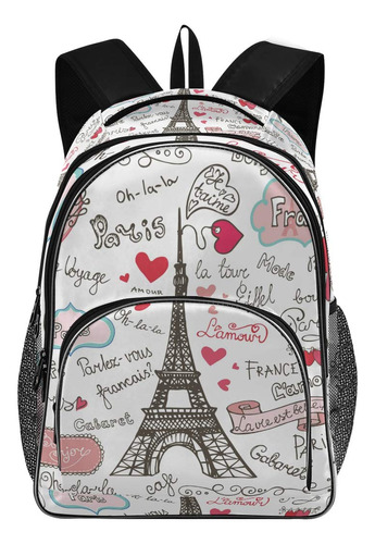 Alaza Paris Badge French Eiffel Tower Love Mochila Al Aire