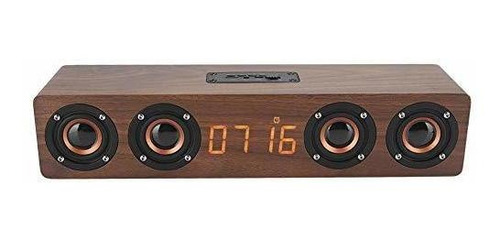 Eboxer Barra De Sonido Estéreo Portátil De Madera, Altavoz B