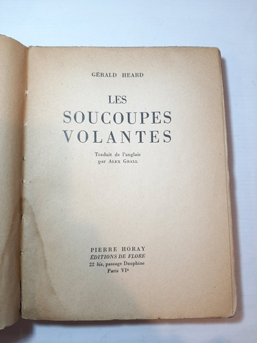 Antiguo Libro Ovnis Soucoupes Volantes Heard 1951 Ro 1059