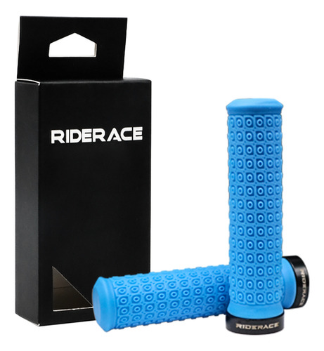 Manoplas Puños Bicicleta Mtb Antideslizante Riderace Rd0729 Azul