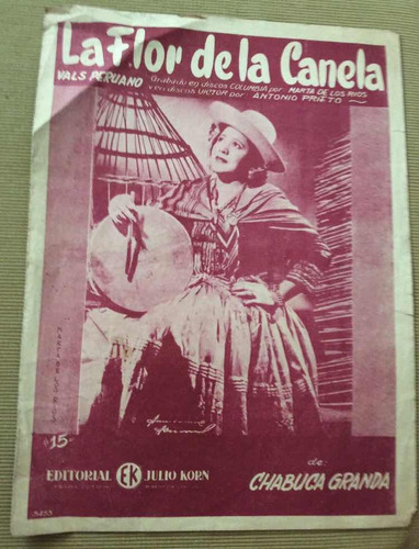 Partitura La Flor De La Canela - Chabuca Granda Vals Peruano