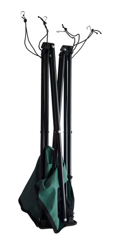 Imagen 3 de 10 de Mesa De Tela Plegable Con Portavasos Con Funda Verde Iael