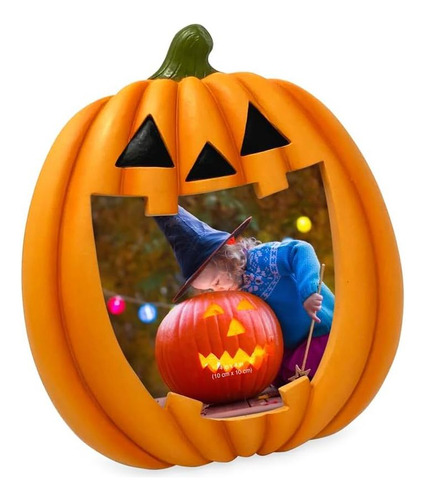Portarretratos Isaac Jacobs 4x4 De Calabaza De Halloween