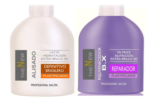 Alisado Definitivo Brasileño + Rejuv Capilar 2 X 500 Ml Enví