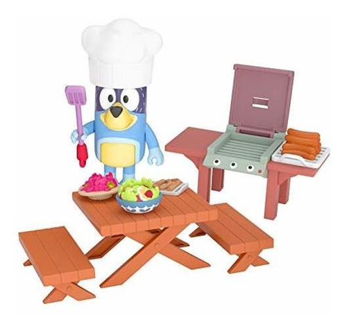 Bluey Dad Backyard Bbq - Figura Bandit De 2.5  Con Juego De 