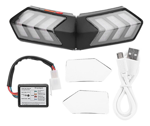 Casco Led Luz De Seguridad Inalámbrica Moto Moto Giro