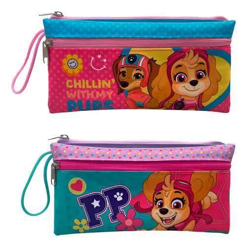 Estuche Escolar Cartuchera Doble Cierre Girl Sky Niñas