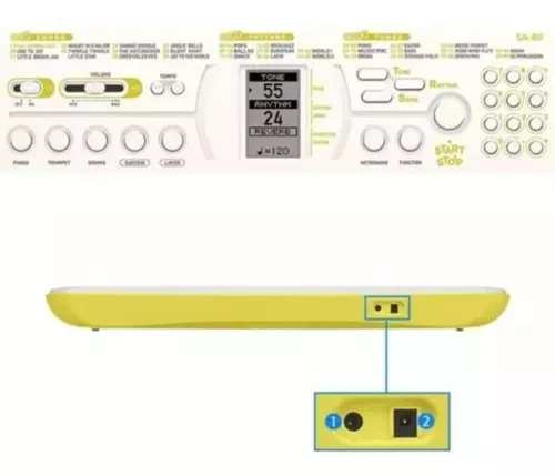 Teclado Infantil Casio Casiotone Sa-80 H2 44 Teclas Branco