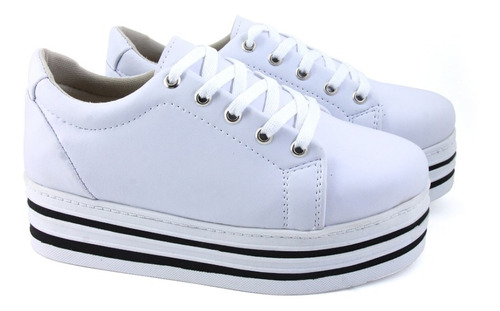 tenis de salto alto branco