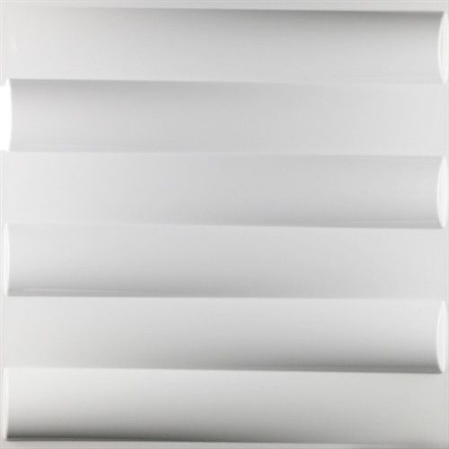 Imagen 1 de 5 de Panel Decorativo 3d Pvc Interior Exterior Blanco D032