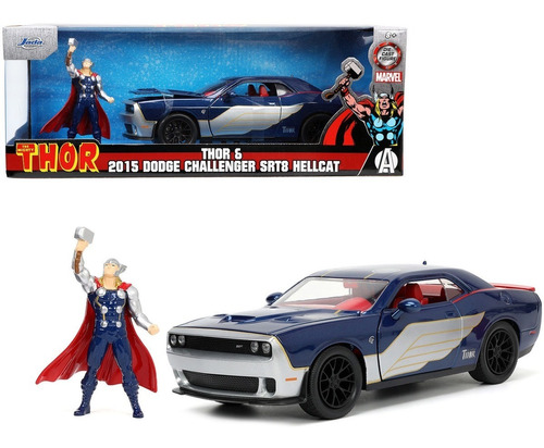 Thor & 2015 Dodge Challenger Srt Hellcat 1-24 Jada Marvel