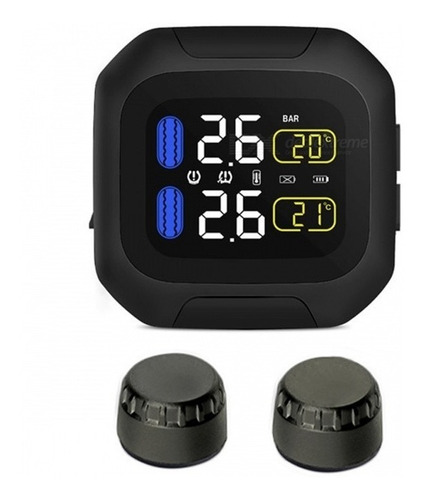 Imagen 5 de 6 de Tpms Moto Careud Sensor Presión Neumatico Wireless Externo