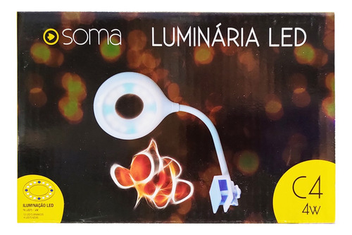 Soma Luminária Led C4 Branca (4w) Led Branco / Azul