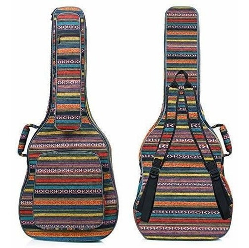 Funda Para Guitarra Clasica Con Soporte, Multicolor 