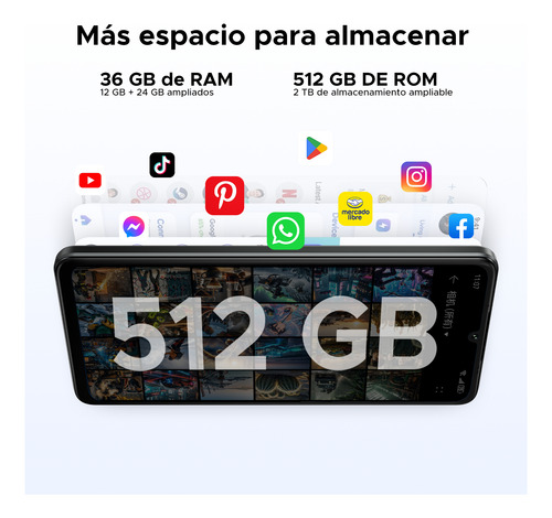 Doogee Note 59 Pro+ Celular 5g | Android 15 | 36gb Ram + 512gb Rom | Pantalla 120hz | 6250mah