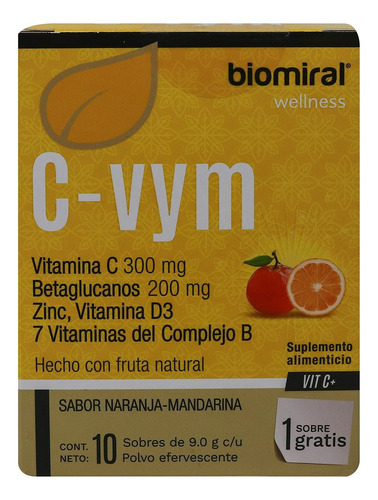 C-vym Polvo Efervescente C/10 Sobres De 9 G C/u