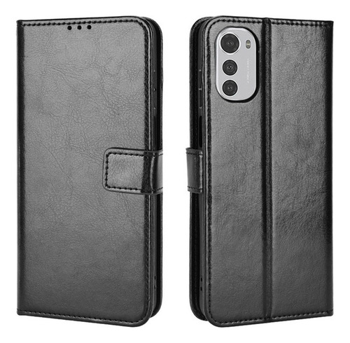 Funda Tipo Cartera De Piel Con Tapa Para Motorola E32