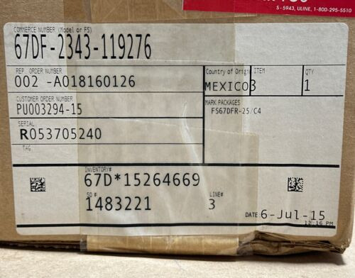 New Open Box- Fisher Pressure Regulator 67df-2343-119276 Dde