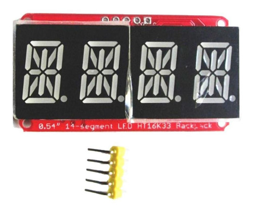 Imagen 5 de 7 de 2x1 / 2 Dulo De Pantalla Led Digital De 4 Bits Para 14 Rojo