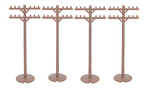 Postes Telefónicos Para Maquetas De Tren - Escala Ho (12 U.)