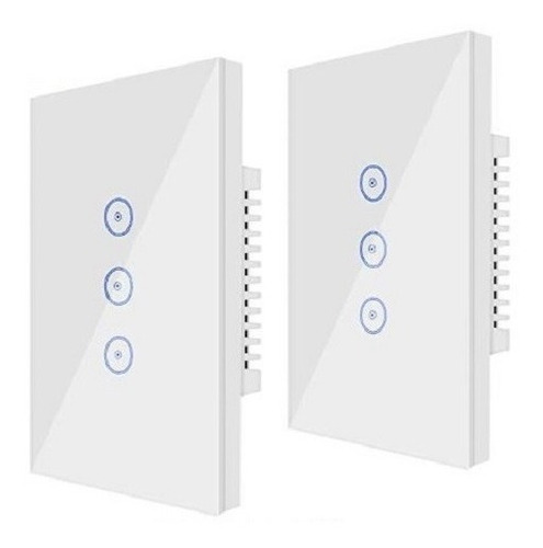 2pk Interruptor Luz Wifi Inteligente Alexa/google 3 Botones