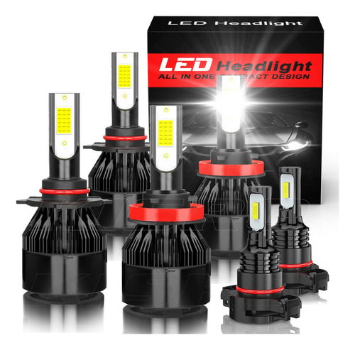 Kit De Focos Led 9005 H11 2504 De Luz Alta/baja Para Dodge