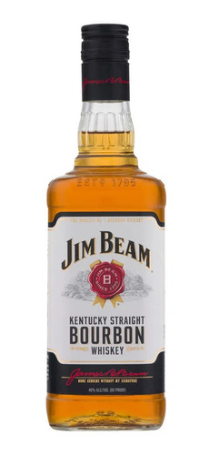 Imagen 1 de 1 de Botella De Whisky Jim Beam 4 Años White Label 750ml