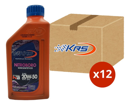 Aceite Krs Nitroboro Sae 20w50 Api Sn Semi-sintetico Caja 12