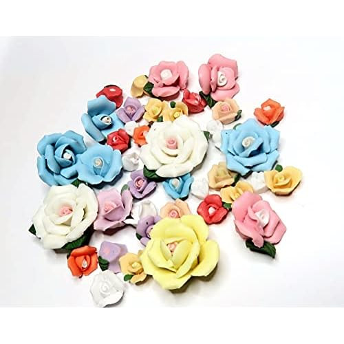 Adornos De Rosas De Porcelana, Perlas De Flores De Arci...