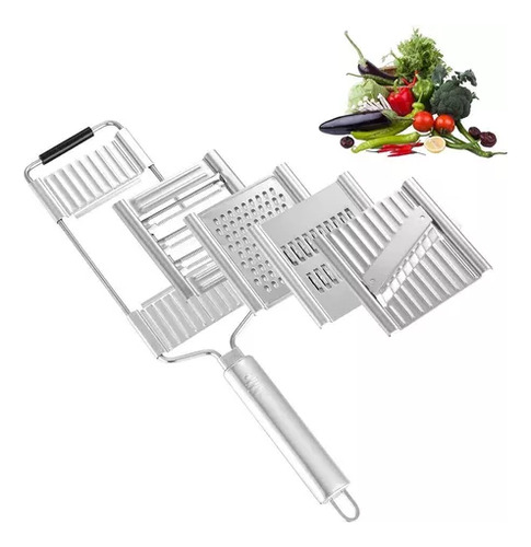 Rallador Multifuncional Cortador Verduras Inoxidable 4 En 1