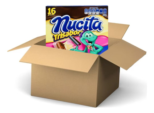 Caja Chocolate Nucita Trisabor Con 24 Display De 16 Pz C/u