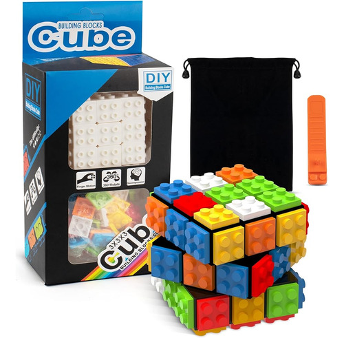 ~? D-fantix Building Brick Blocks 3x3x3 Speed Cube Toy, Buil
