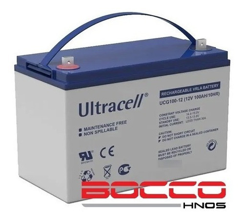 Imagen 1 de 3 de Bateria Ultracell Gel 12v 100ah (agm-gel-secas)