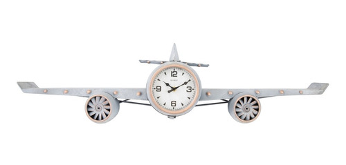 Reloj Pared En Forma De Avion Grande