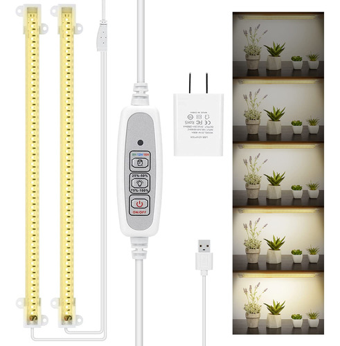 Luces Led Para Cultivo Interior Con Temporizador Y 4 Niveles