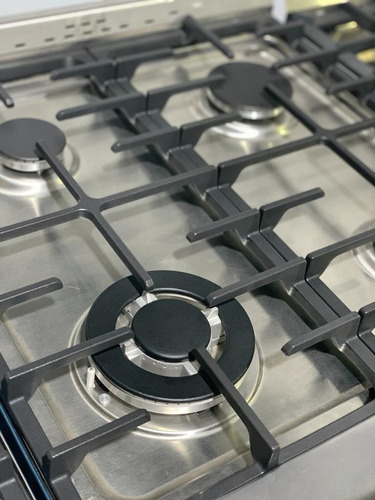 Cocina Morelli Zafira 600 a gas/eléctrica 4 hornallas acero inoxidable 220V puerta con visor 73L