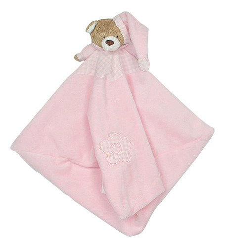 Naninha Paninho De Bebê Macia Menino Menina Zip Cor Rosa