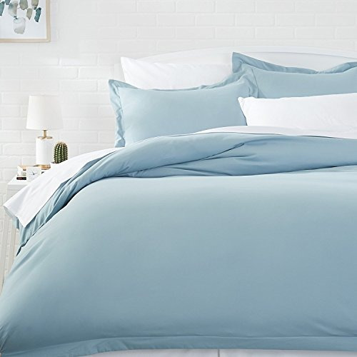 Amazonbasics Liviana Microfibra Cubierta Del Duvet Con Boton