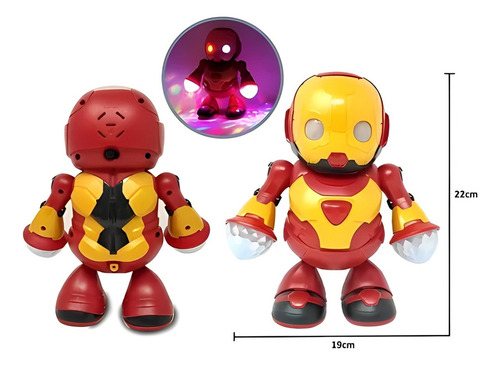 Robô Dançarino Infantil Heroi Com Som E Luzes Homem De Ferro