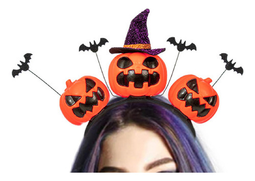 Diadema De Halloween De Calabaza Multiusos Para Decoración